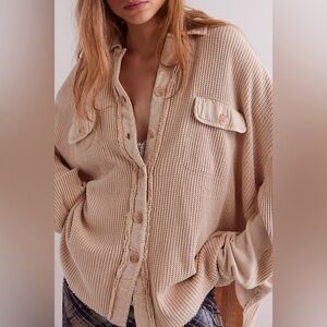 Free People One Scout Jacket in Sand